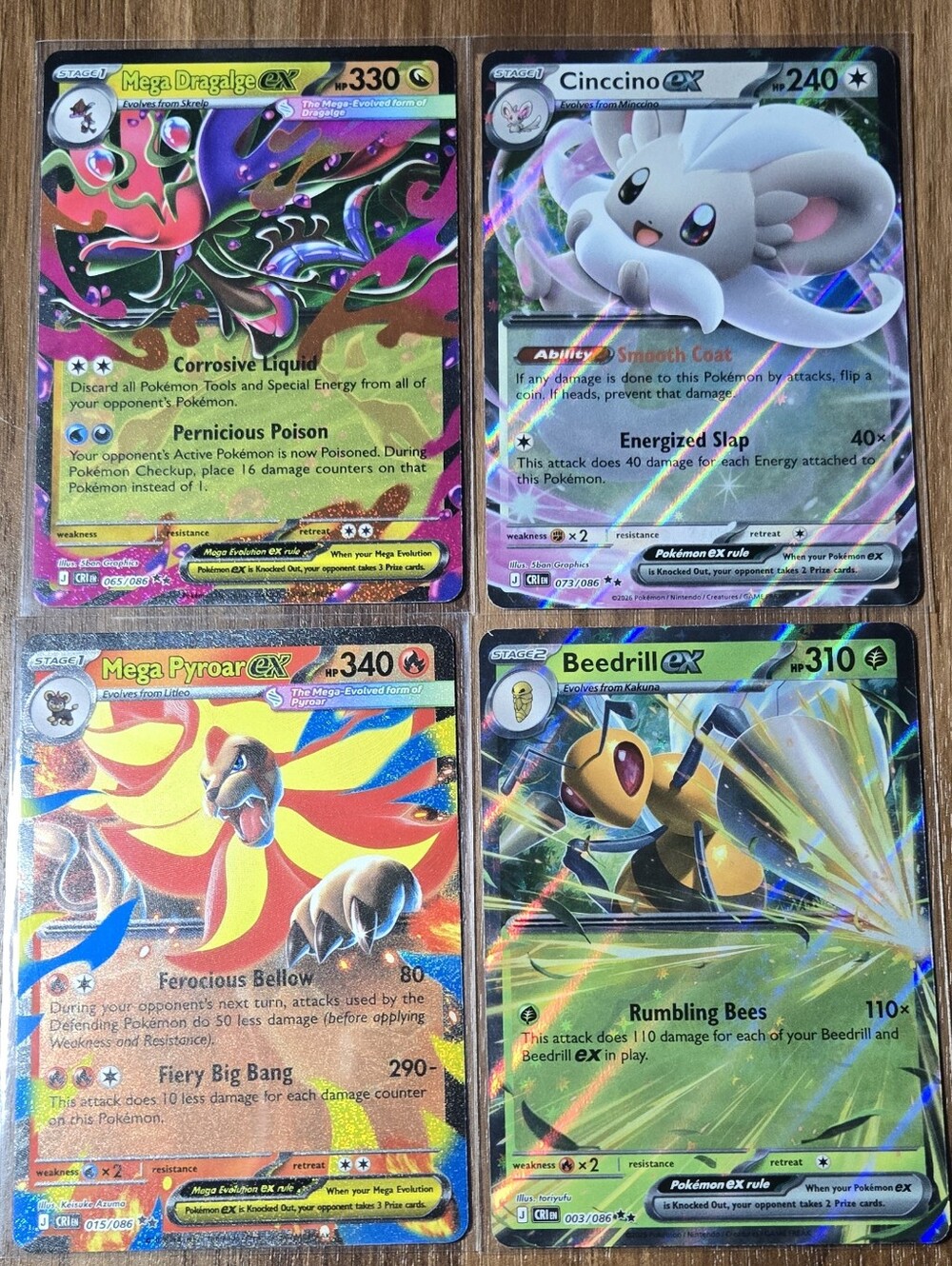 Pokémon Cards Ex's X4 (Chaos Rising)